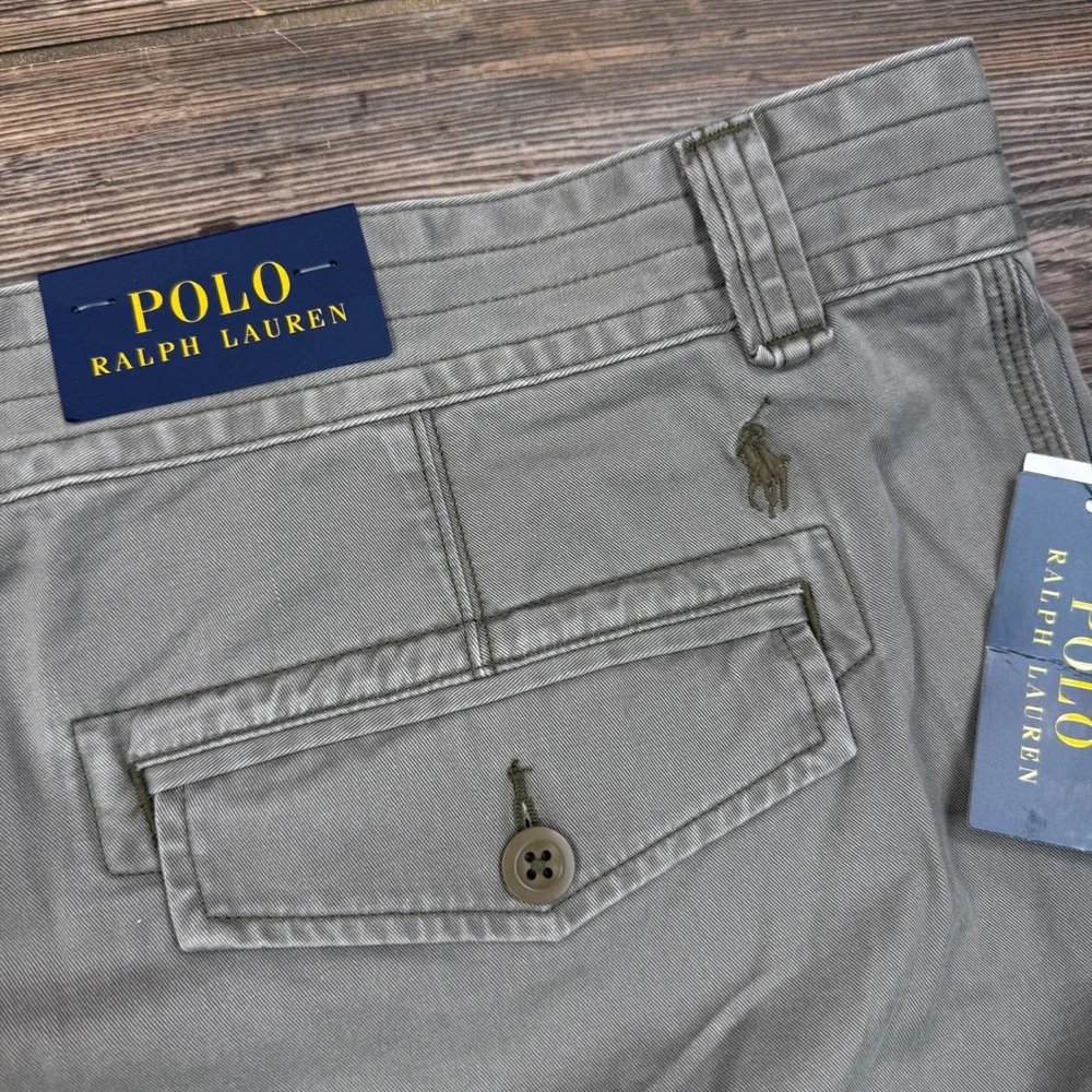Polo Ralph Lauren Mens Size 46B Gellar Relaxed Fit Twill Cargo Shorts Green NWT